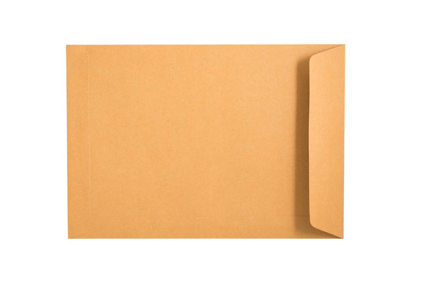 Brown Envelope isolated on a white background. Clipping paths in - Foto, Bild