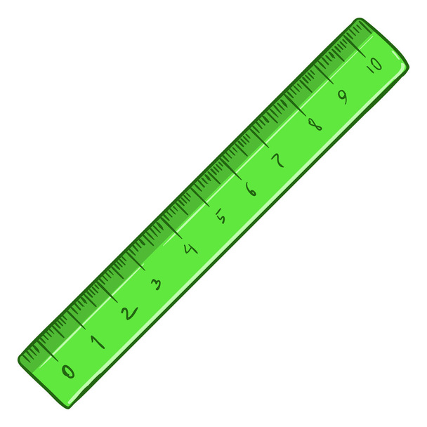 Зелёная линейка
  - Вектор,изображение