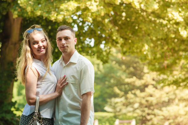 Happy couple having romantic date in park - Valokuva, kuva