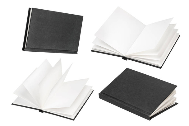 Black book mock up isolated on white background - Photo, Image