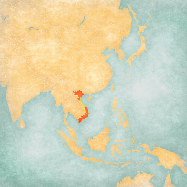 Map of East Asia - Vietnam - Photo, Image
