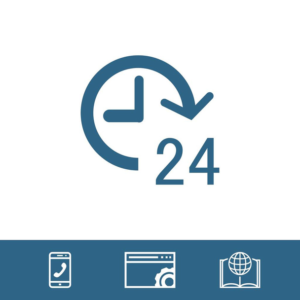 24 ore icona stock vettoriale illustrazione design piatto
 - Vettoriali, immagini