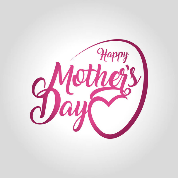 happy mothers day greeting card vector illustration - Vector, Image