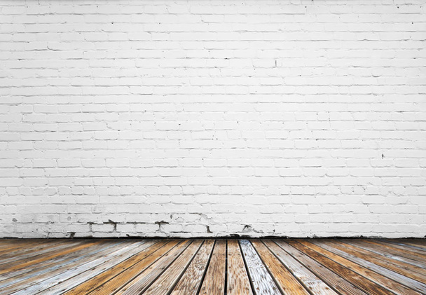pared y suelo de ladrillo blanco
 - Foto, Imagen