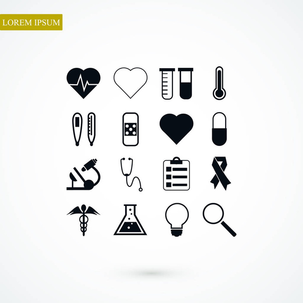Iconos web médicos
 - Vector, Imagen
