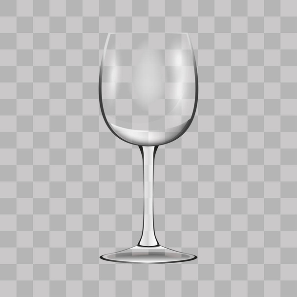Wine glass. Transparent vector illustration. - Vector, Image