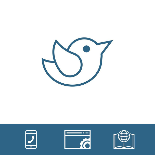 oiseau icône stock vecteur illustration plat design
 - Vecteur, image