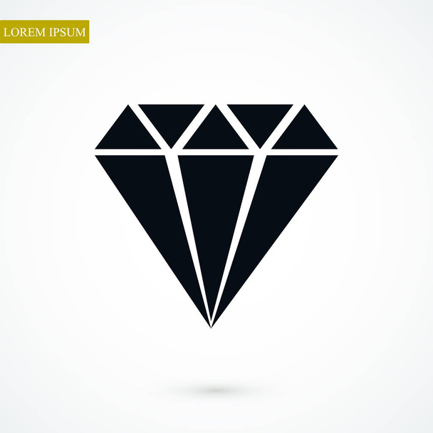 Diamond flat icon - Vector, Image