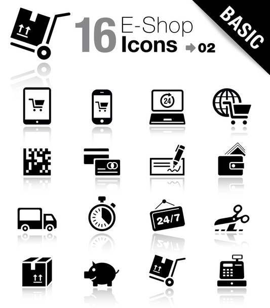 Basic - Shopping icons - Vector, Image