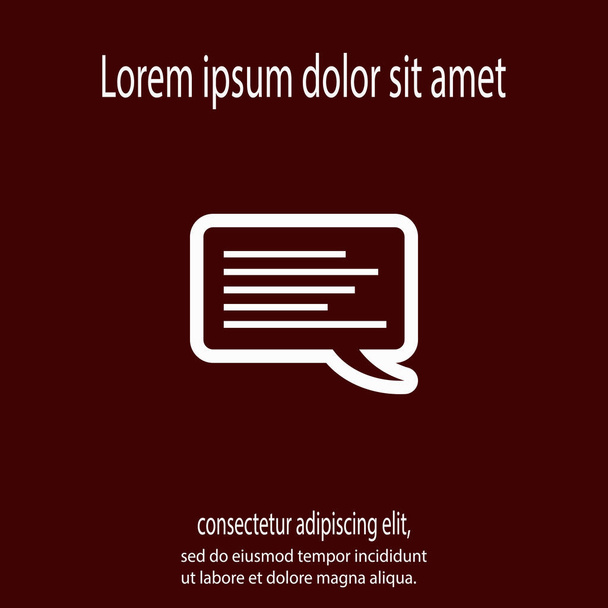Icon of dialog, vector illustration. Flat design style - Vetor, Imagem