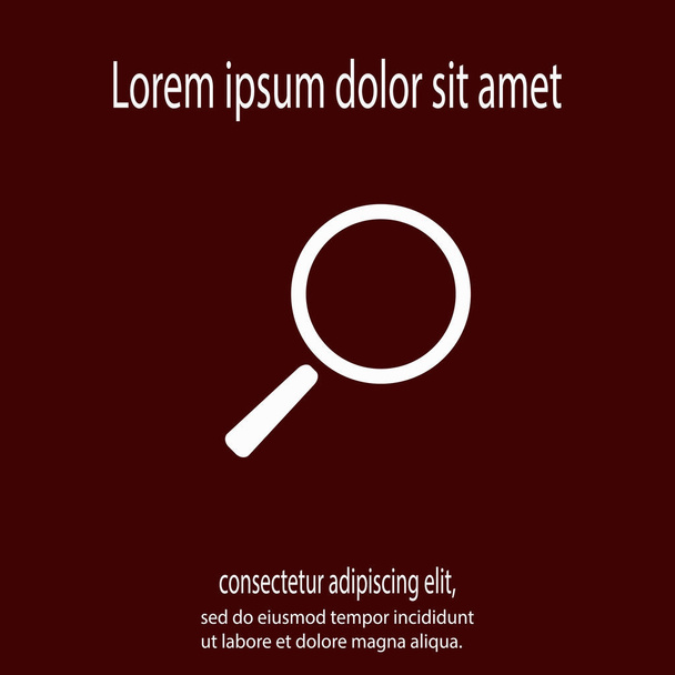 Search  icon, vector illustration. Flat design style - Vecteur, image