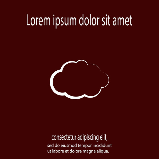 cloud icon, vector illustration. Flat design style - Vector, Imagen