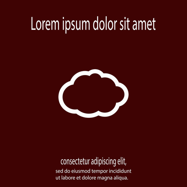 cloud icon, vector illustration. Flat design style - Wektor, obraz