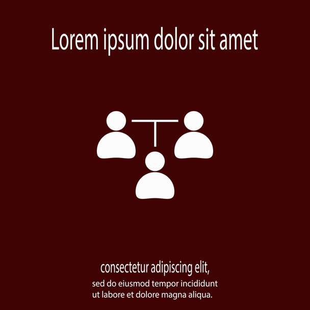 communication concept. connection icon, vector illustration. Flat design style - Vektör, Görsel