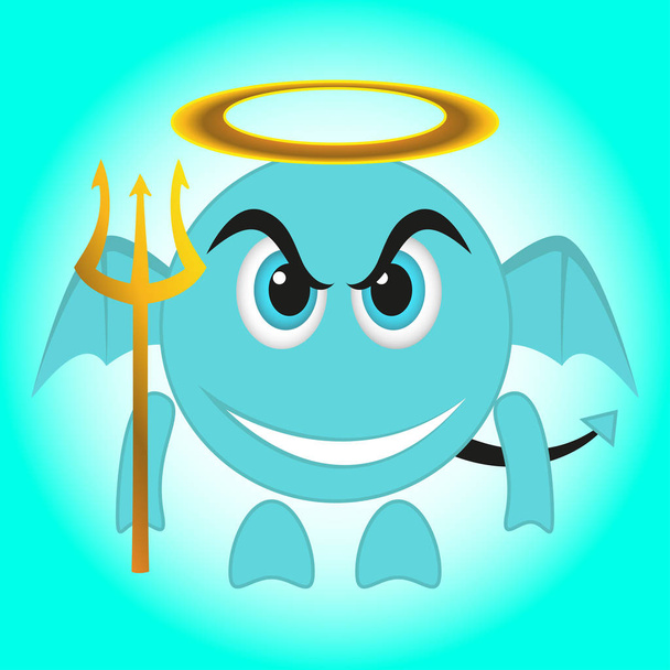 Dibujos animados diablo y ángel
 - Vector, imagen