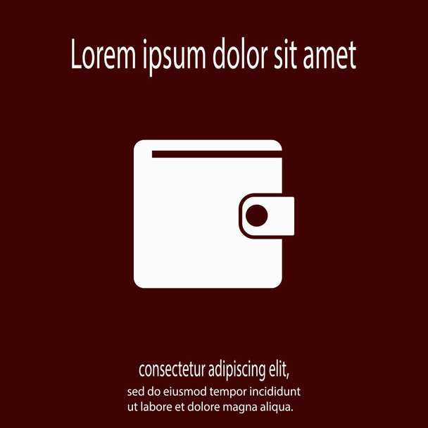 wallet icon, vector illustration. Flat design style - Vektör, Görsel