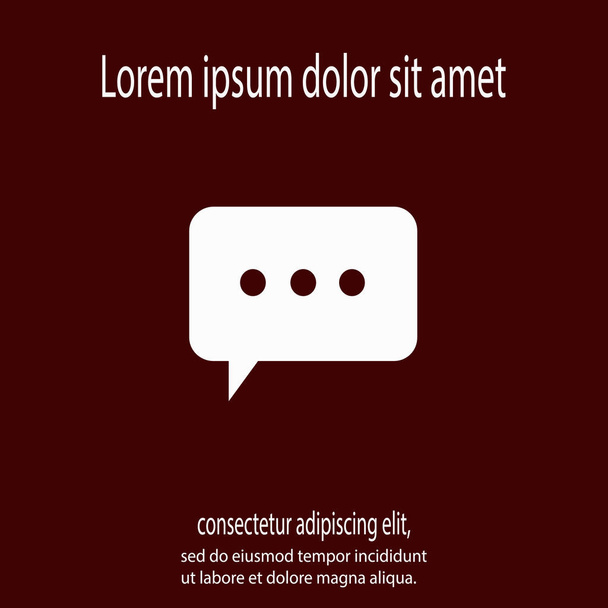 Speech bubbles icon. vector illustration with soft shadow on a gray background - Vetor, Imagem