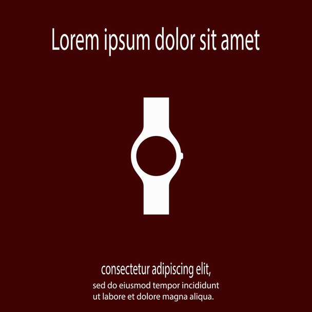 wristwatch icon, vector illustration. Flat design style - Vetor, Imagem