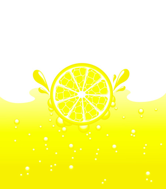 Lemon falling into the orange juice - Foto, Imagen