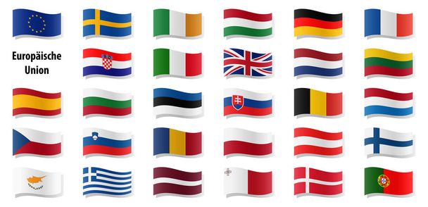 Banderas de la Unión Europea
 - Vector, imagen