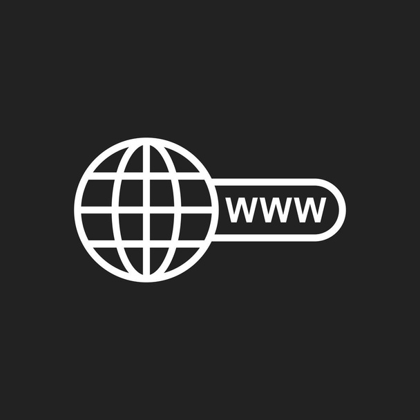Gehen Sie zum Websymbol. Internet-Flat-Vektor-Illustration für Website auf weißem Hintergrund. - Vektor, Bild