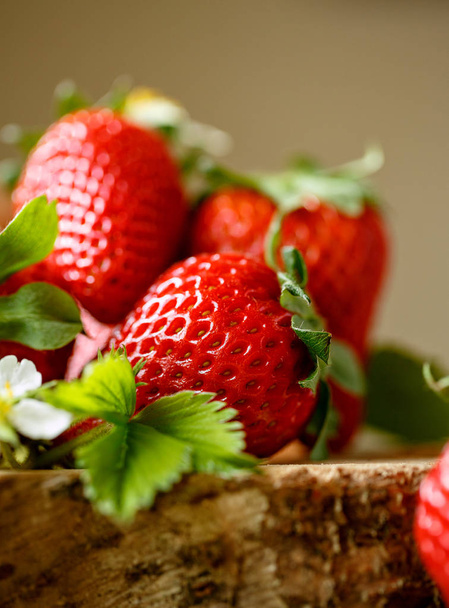 delicious strawberries backgroun - Фото, изображение