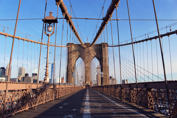 γέφυρα του Μπρούκλιν στη Νέα Υόρκη - Φωτογραφία, εικόνα