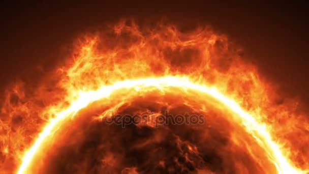 Επιφάνεια του ήλιου με ηλιακές εκλάμψεις. Αφηρημένη επιστημονικό υπόβαθρο - Πλάνα, βίντεο