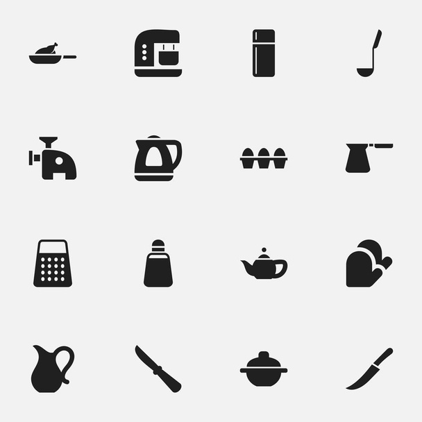 Set di 16 icone del pasto modificabili. Include simboli come trituratore, paprica, lama da cucina e altro ancora. Può essere utilizzato per la progettazione web, mobile, UI e infografica
. - Vettoriali, immagini