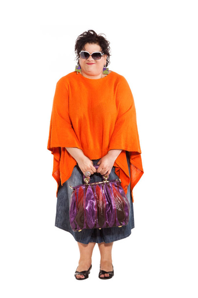 ritratto di donna allegra con la sua borsa
 - Foto, immagini