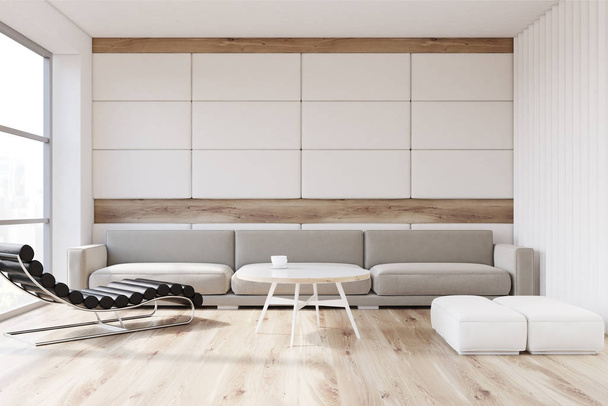 Living room with massage chair, white - Zdjęcie, obraz