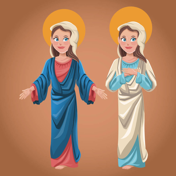 Jungfrau Maria spirituelles Bild - Vektor, Bild