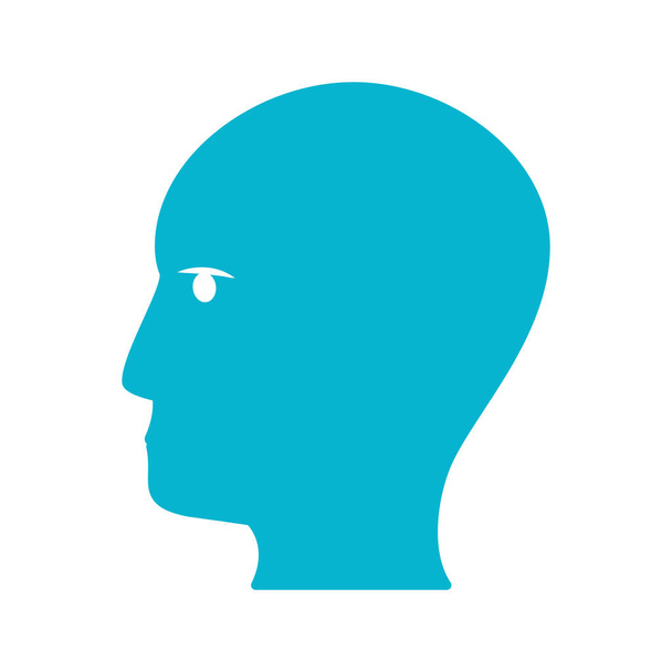 іконка синьої людської голови
 - Вектор, зображення