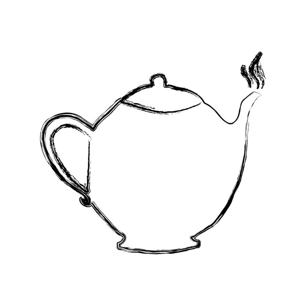 disegno monocromatico disegnato a mano con teiera di caffè con manico
 - Vettoriali, immagini