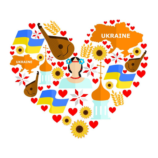ウクライナ フラットなデザイン - ベクター画像