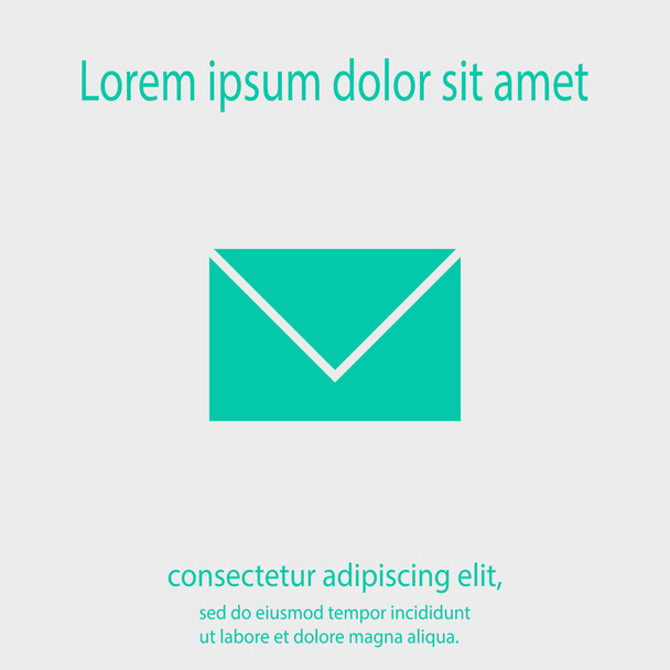 Envelope Mail icon, vector illustration. Flat design style - Vettoriali, immagini