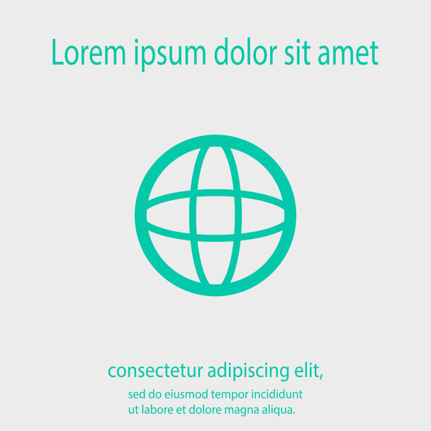 Globe Icon vector illustration. Flat design style - Vecteur, image