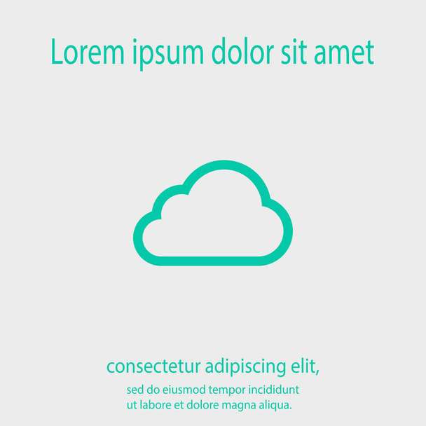 cloud icon, vector illustration. Flat design style - Vecteur, image