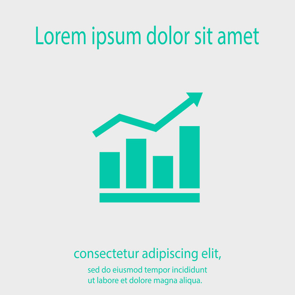 Infographic, chart  icon, vector illustration. Flat design style - Vector, afbeelding