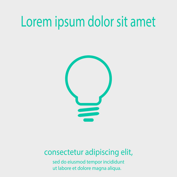 Light bulb  icon, vector illustration. Flat design style - Вектор, зображення