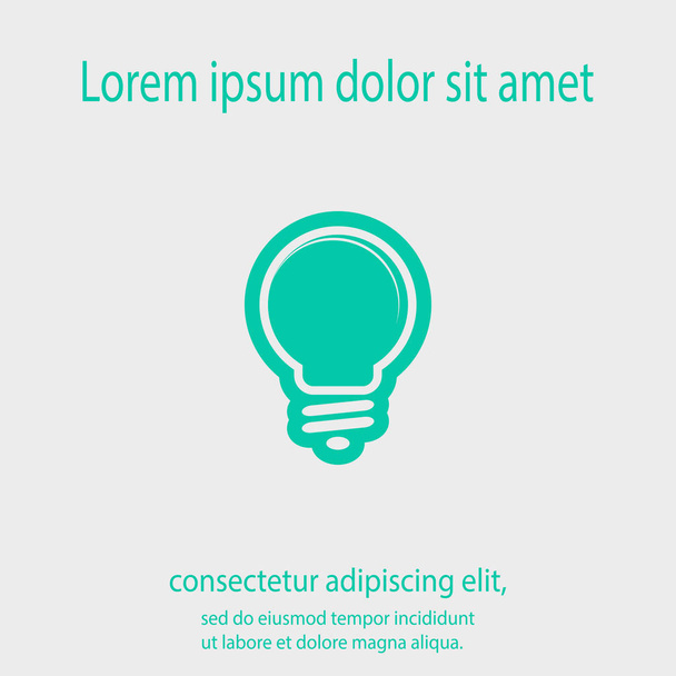 Light bulb  icon, vector illustration. Flat design style - ベクター画像