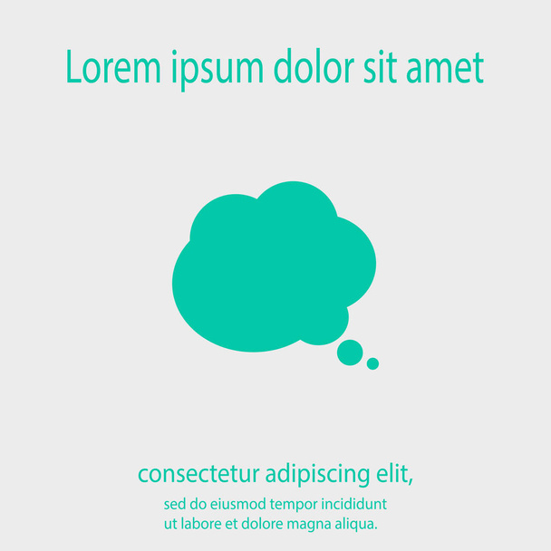 comic speech bubbles icon, vector illustration. Flat design style - Vetor, Imagem