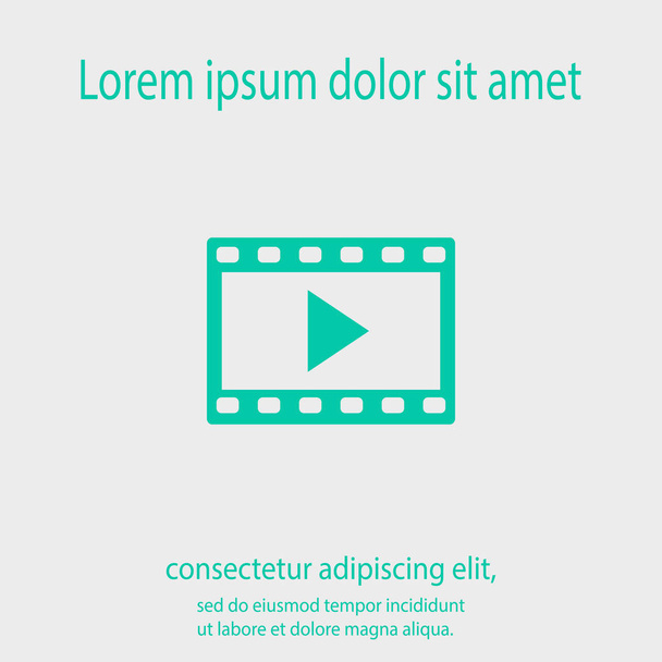 video icon, vector illustration. Flat design style - Vektor, Bild