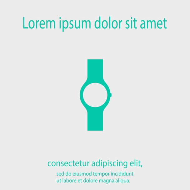 wristwatch icon, vector illustration. Flat design style - Вектор, зображення