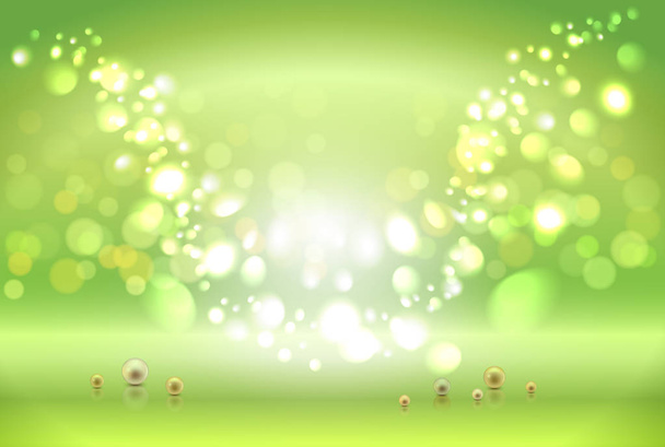 Сияющие зелёные блестки
 - Вектор,изображение