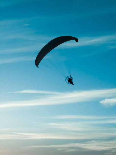 Paragliding in the cloudy sky - Photo, Image
