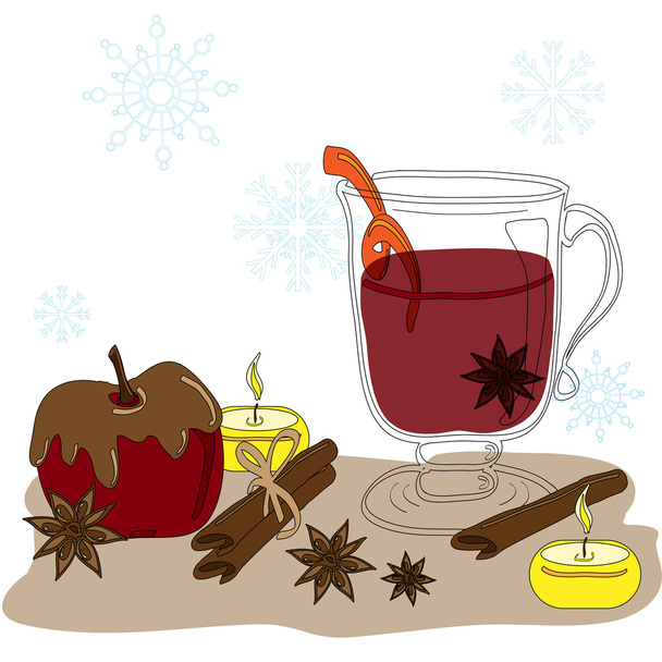 Mulled wine - Vector, Image