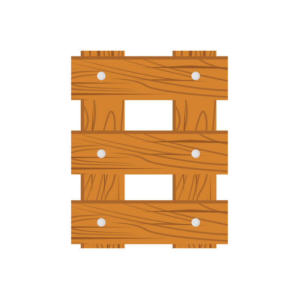 Номер вісім з дерев'яних дощок
 - Вектор, зображення