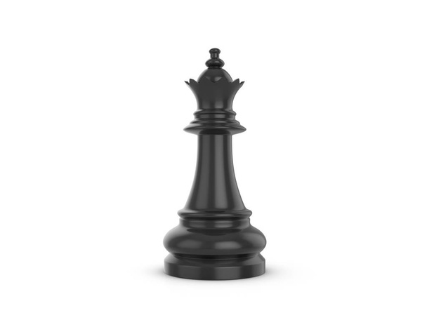 Chess queen on white - Φωτογραφία, εικόνα
