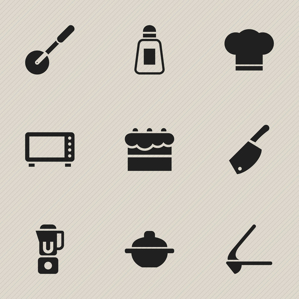 Set di 9 icone alimentari modificabili. Include simboli come rullo del coltello, pasticceria, spada e altro ancora. Può essere utilizzato per la progettazione web, mobile, UI e infografica
. - Vettoriali, immagini